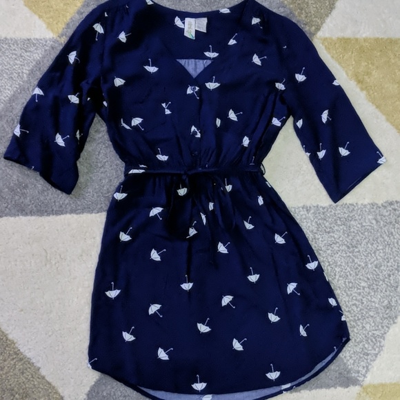 navy blue umbrella dress